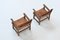 Spanish Lounge Chairs in Oak and Saddle Leather, 1960s, Set of 2, Image 4