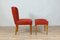 Petit Fauteuil avec Repose-Pieds, 1960s, Set de 2 2