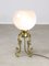 Mid-Century Italian Brass and Glass Table Lamp, Image 4