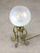 Mid-Century Italian Brass and Glass Table Lamp, Image 3
