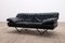 Vintage Cornelius Sofa in Anthracite Leather with Metal Base, 1980s 15