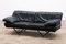 Vintage Cornelius Sofa in Anthracite Leather with Metal Base, 1980s 1