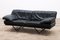 Vintage Cornelius Sofa in Anthracite Leather with Metal Base, 1980s, Image 1