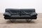 Vintage Cornelius Sofa in Anthracite Leather with Metal Base, 1980s 2