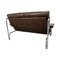 Mid-Century Alpha Sofa in Brown Leather and Chrome Steel by Tim Bates for Pieff & Co. 7