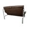 Mid-Century Alpha Sofa in Brown Leather and Chrome Steel by Tim Bates for Pieff & Co., Image 7