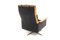 Scandinavian Minerva Swivel Chair in Leather by Torbjørn Afdal, Sweden, 1960s, Image 4