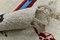 Tappeto fatto a mano in canapa, bianco e beige, anni '60, Immagine 15