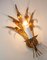 Lámpara de pared italiana Ears of Wheat de metal dorado. Años 60, Imagen 6