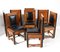 Art Deco Modernist Oak Dining Chairs by Fa. Randoe Haarlem, 1920s, Set of 8 3