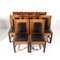 Art Deco Modernist Oak Dining Chairs by Fa. Randoe Haarlem, 1920s, Set of 8 2