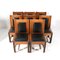 Art Deco Modernist Oak Dining Chairs by Fa. Randoe Haarlem, 1920s, Set of 8, Image 2