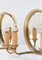 Brass Wall Lights with Mirrors, 1940s, Set of 2 5