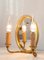 Vintage Messing Wandlampen mit Spiegel, 1940er, 2er Set 2