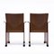 Italian Korium Armchairs in Brown Leather by Tito Agnoli for Matteo Grassi, 1980s, Set of 2 5