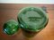 Vintage Vase, Green Glass Jar with Lid and Bowl, Set of 3 4