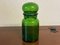 Vintage Vase, Green Glass Jar with Lid and Bowl, Set of 3 3