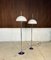 German Height Adjustable Mushroom Floor Lamps with Chromed Tulip Bases, 1960s, Set of 2 9