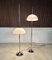 German Height Adjustable Mushroom Floor Lamps with Chromed Tulip Bases, 1960s, Set of 2, Image 3