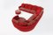 Modular Sofa in Red and Patterned Upholstery from Roche Bobois, 1980s, Set of 6, Image 11