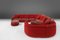 Modular Sofa in Red and Patterned Upholstery from Roche Bobois, 1980s, Set of 6 3