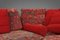 Modulares Roche Bobois Sofa in Rot mit gemustertem Bezug, 1980er, 6er Set 21