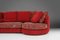 Modular Sofa in Red and Patterned Upholstery from Roche Bobois, 1980s, Set of 6 17