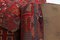 Sofá modular Roche Bobois de tapicería roja y estampada, años 80. Juego de 6, Imagen 24