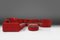Modular Sofa in Red and Patterned Upholstery from Roche Bobois, 1980s, Set of 6, Image 6