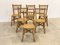 Bamboo and Wicker Chairs, 1970s, Set of 6 1