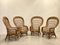 Wicker and Bamboo Armchairs, 1970s, Set of 4, Image 3