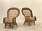 Wicker and Bamboo Armchairs, 1970s, Set of 4 6