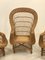 Wicker and Bamboo Armchairs, 1970s, Set of 4 12