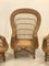 Wicker and Bamboo Armchairs, 1970s, Set of 4, Image 12