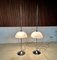 German Height Adjustable Mushroom Floor Lamps with Chromed Tulip Bases, 1960s, Set of 2, Image 2