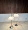 German Height Adjustable Mushroom Floor Lamps with Chromed Tulip Bases, 1960s, Set of 2 7