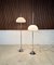 German Height Adjustable Mushroom Floor Lamps with Chromed Tulip Bases, 1960s, Set of 2 10