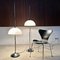 German Height Adjustable Mushroom Floor Lamps with Chromed Tulip Bases, 1960s, Set of 2 8