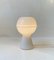 Italian Minimalist Saturn Table Lamp in White Murano Glass, 1970s, Image 3