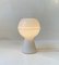 Minimalistische Italienische Saturn Tischlampe aus Muranoglas in Weiß, 1970er 3
