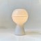 Lámpara de mesa Saturn italiana minimalista en blanco de cristal de Murano, años 70, Imagen 4