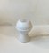 Italian Minimalist Saturn Table Lamp in White Murano Glass, 1970s 5