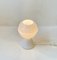 Italian Minimalist Saturn Table Lamp in White Murano Glass, 1970s 2