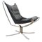 Vintage Scandinavian Modern Chrome & Leather Falcon Chairs by Sigurd Resell, Set of 2 5