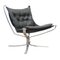 Skandinavische Vintage Falcon Stühle aus Chrom & Leder von Sigurd Resell, 2er Set 7