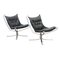 Vintage Scandinavian Modern Chrome & Leather Falcon Chairs by Sigurd Resell, Set of 2 2