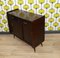 Chest of Drawers with Sliding Door in Light Wood & Dark Brass, 1960s, Image 4