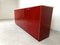 Vintage Red Lacquered Sideboard, 1980s 5