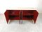 Vintage Red Lacquered Sideboard, 1980s 8