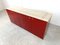 Vintage Red Lacquered Sideboard, 1980s 3